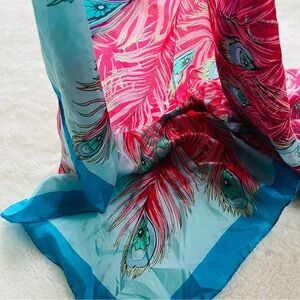 31”x31” Vintage Silk Scarf